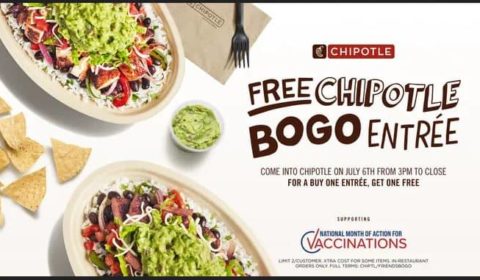 Chipotle's Buy One Entrée Get One Free