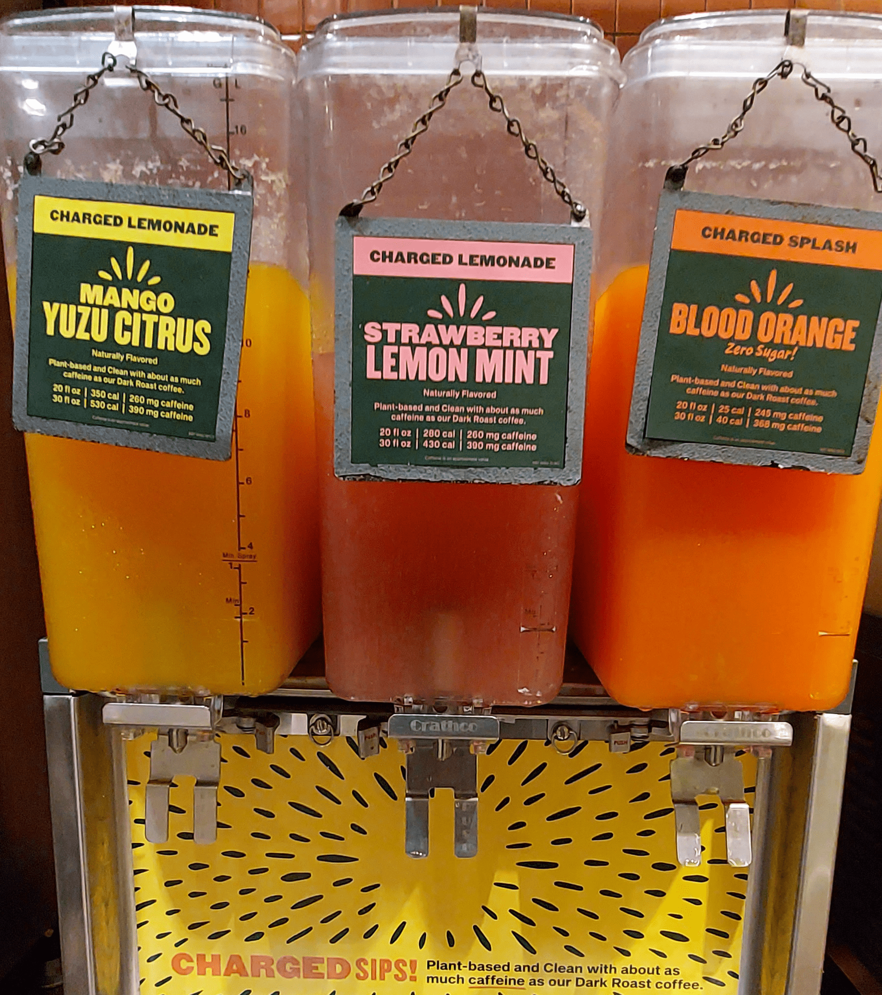 Panera Bread s Blood Orange Charged Splash Nutrition Ingredients And 